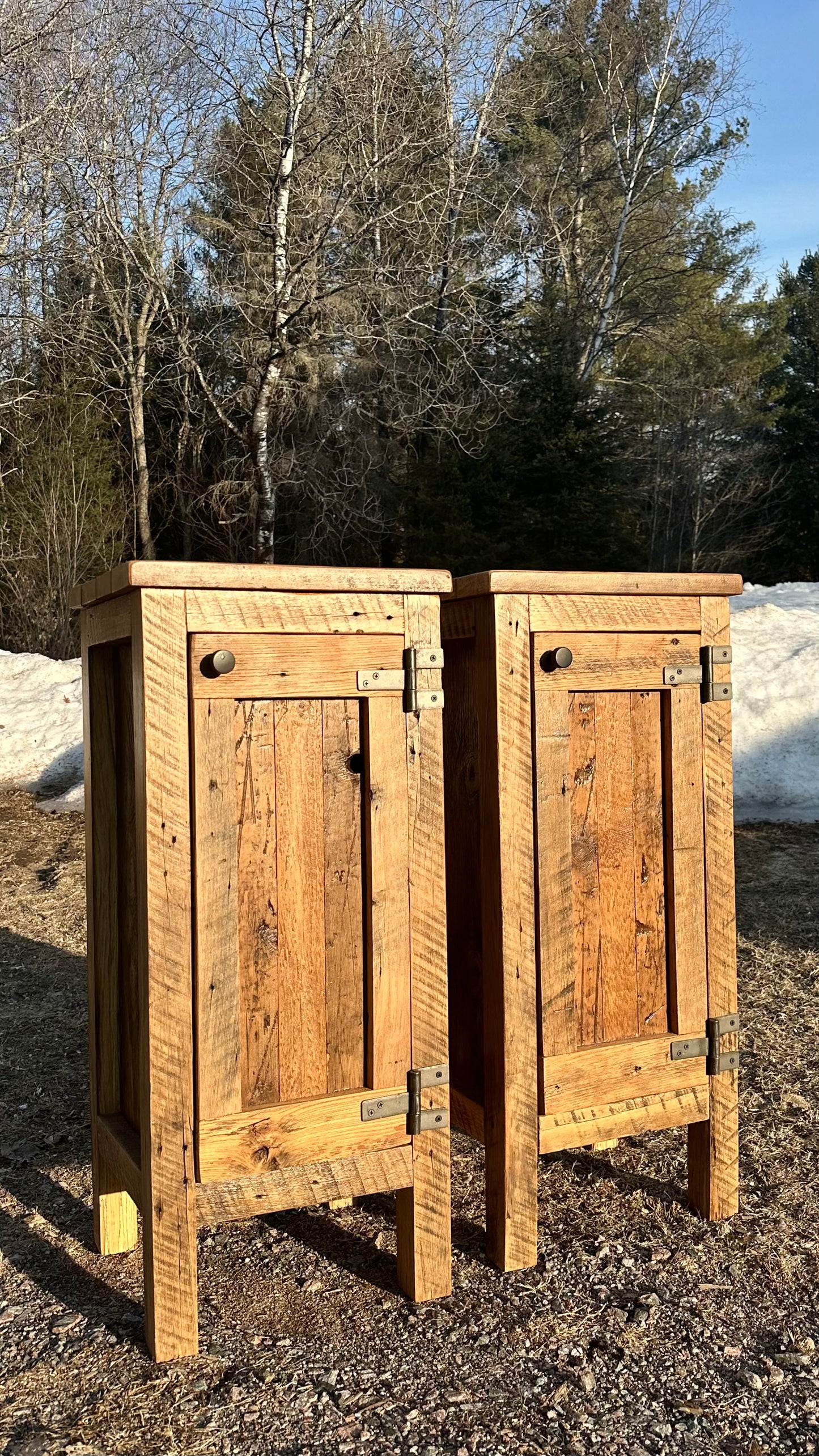 Rustic Wood Bar Cabinets / Night Stands