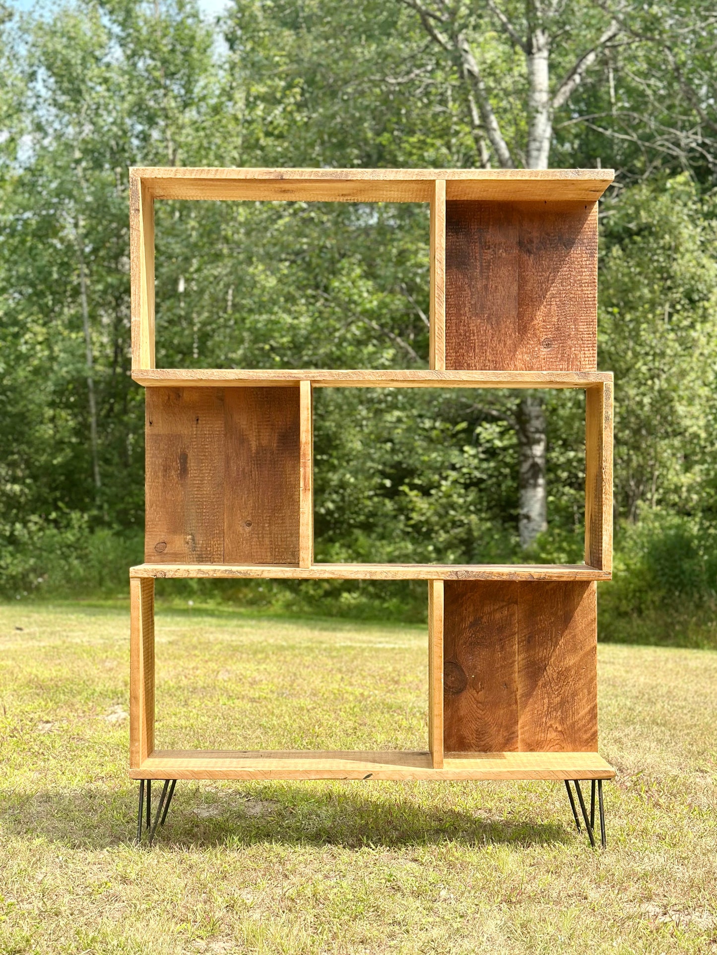Rustic Reclaimed Wood Bookcase / Shelf on Hairpin Legs