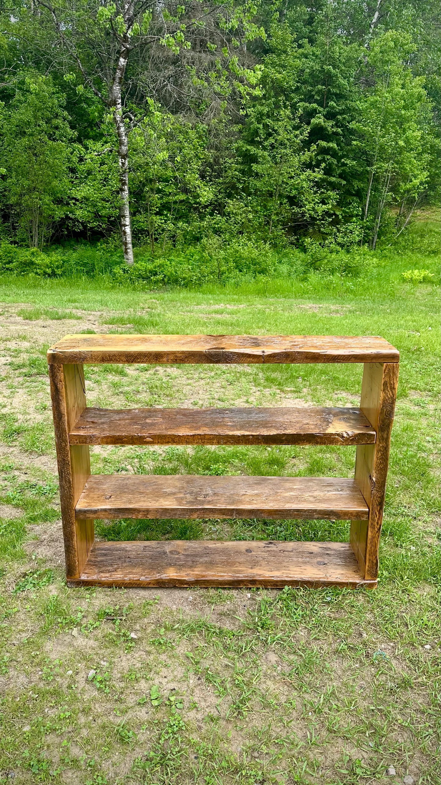 3 1/2’ L Rustic Reclaimed Wood Bookcase
