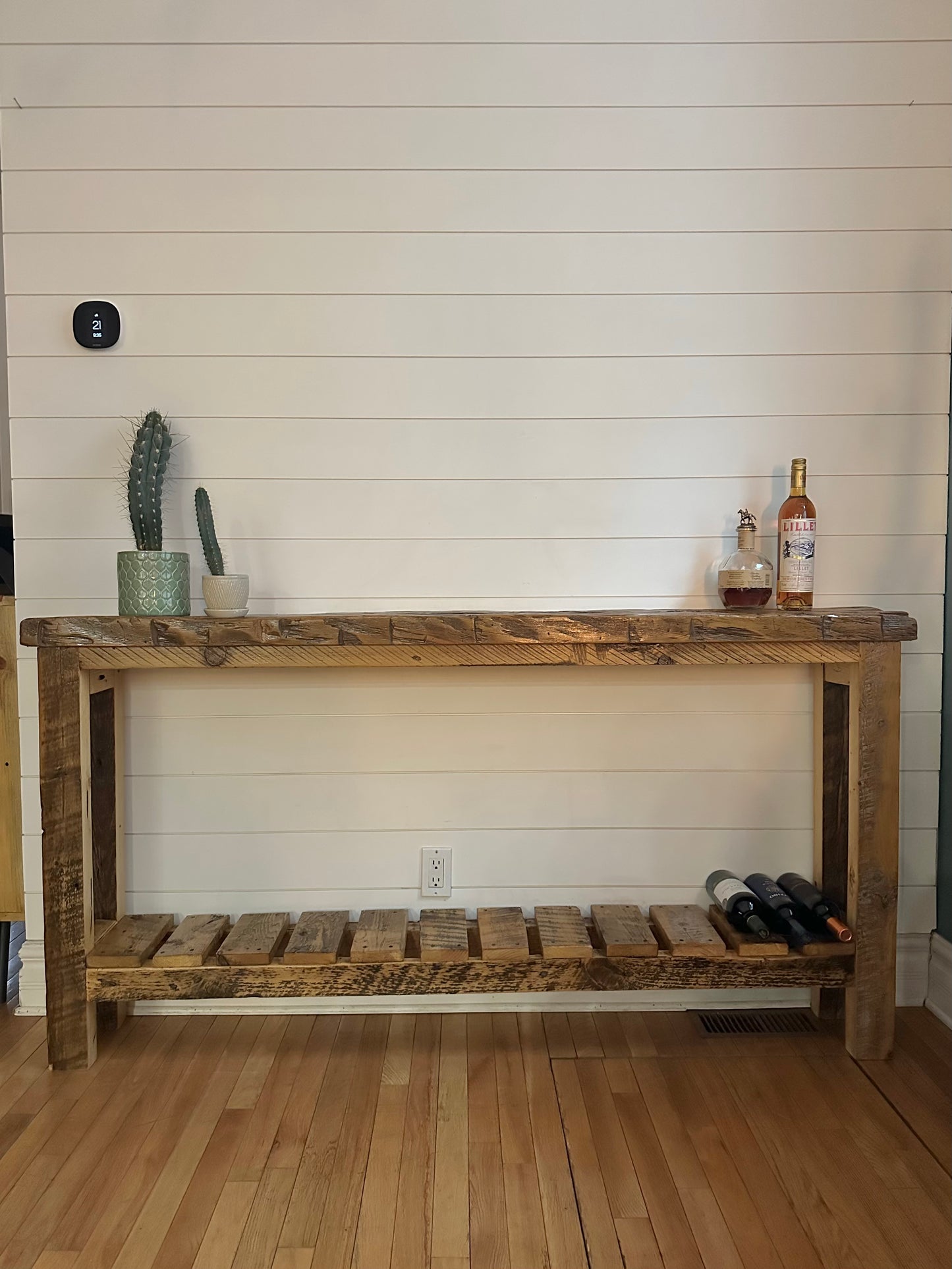 6’ L Rustic Reclaimed Wood Console / Sofa Table