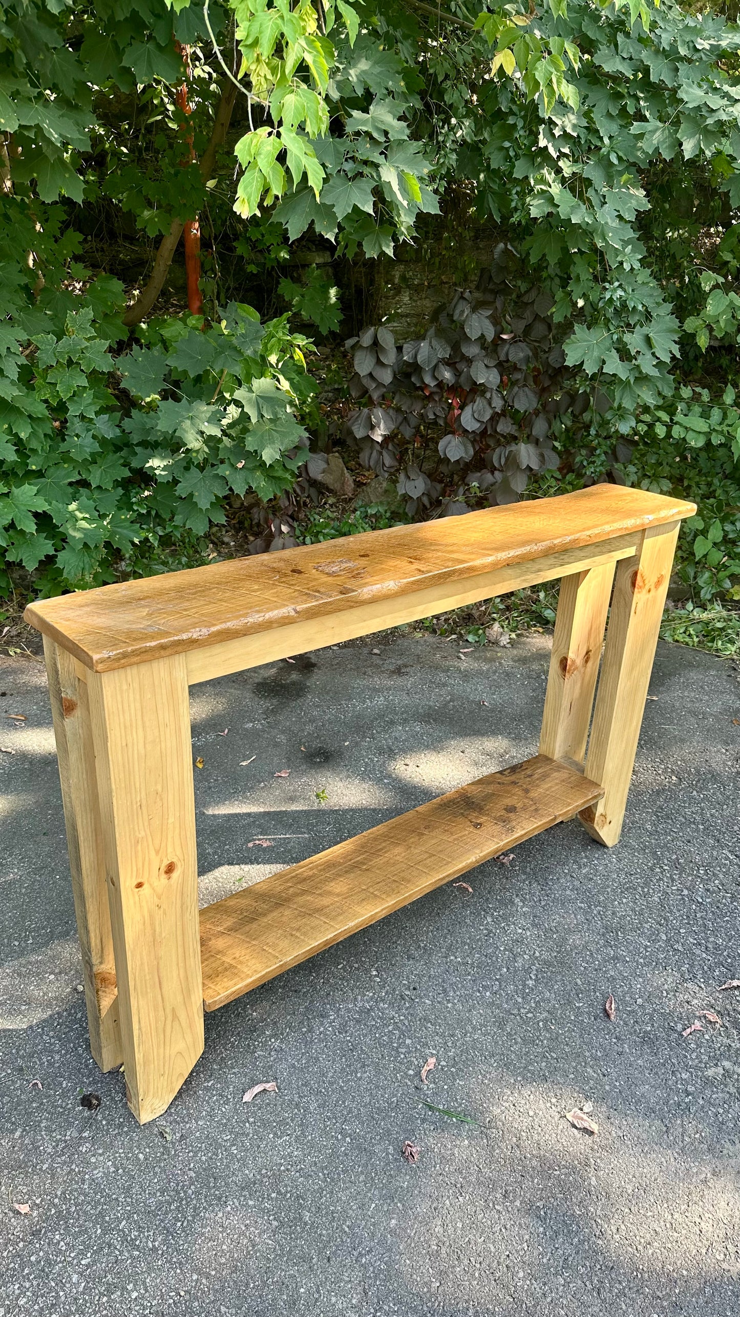 4’ Rustic Wood Console Table