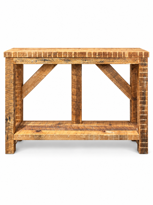 4.5' L Rustic Reclaimed Wood Bar / Console Table