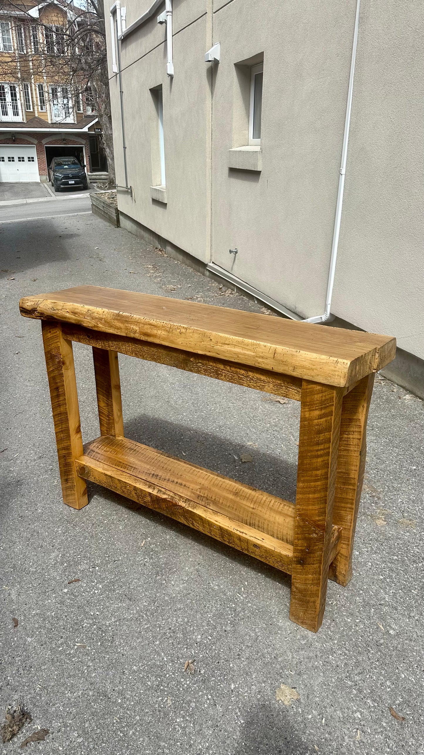 4' L Rustic Live Edge Bar / Console Table
