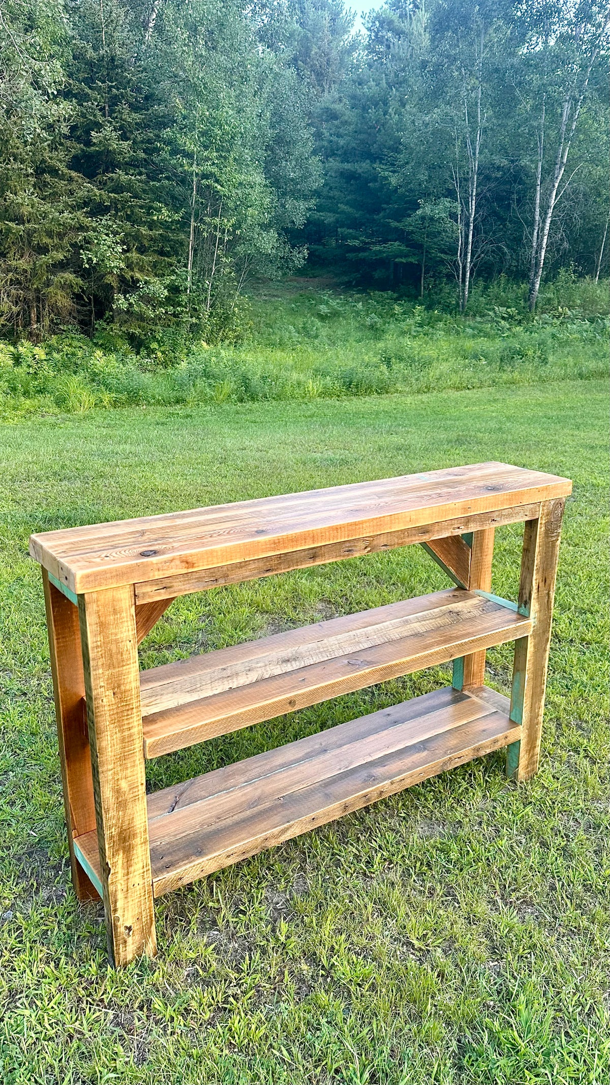 54" L Rustic Reclaimed Wood Bar / Console Table