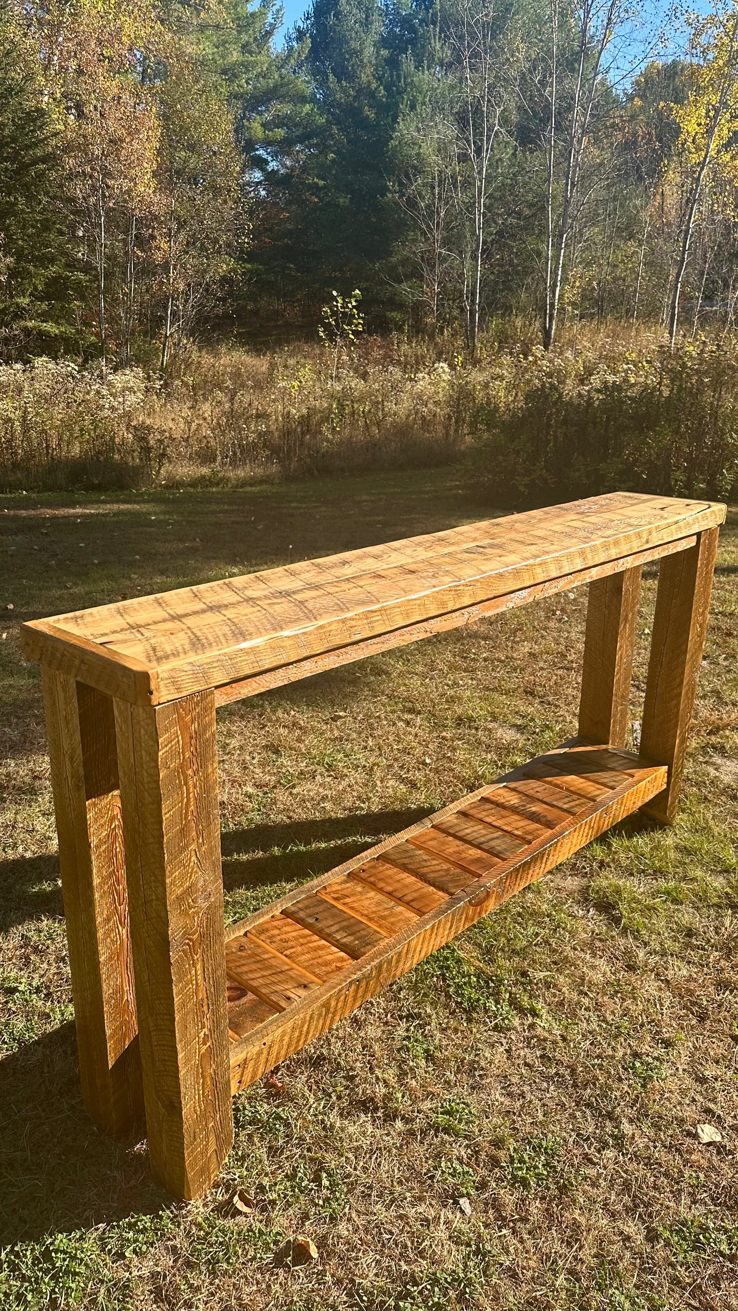 6’ L Rustic Reclaimed Wood Farmhouse Style Console / Hallway Table