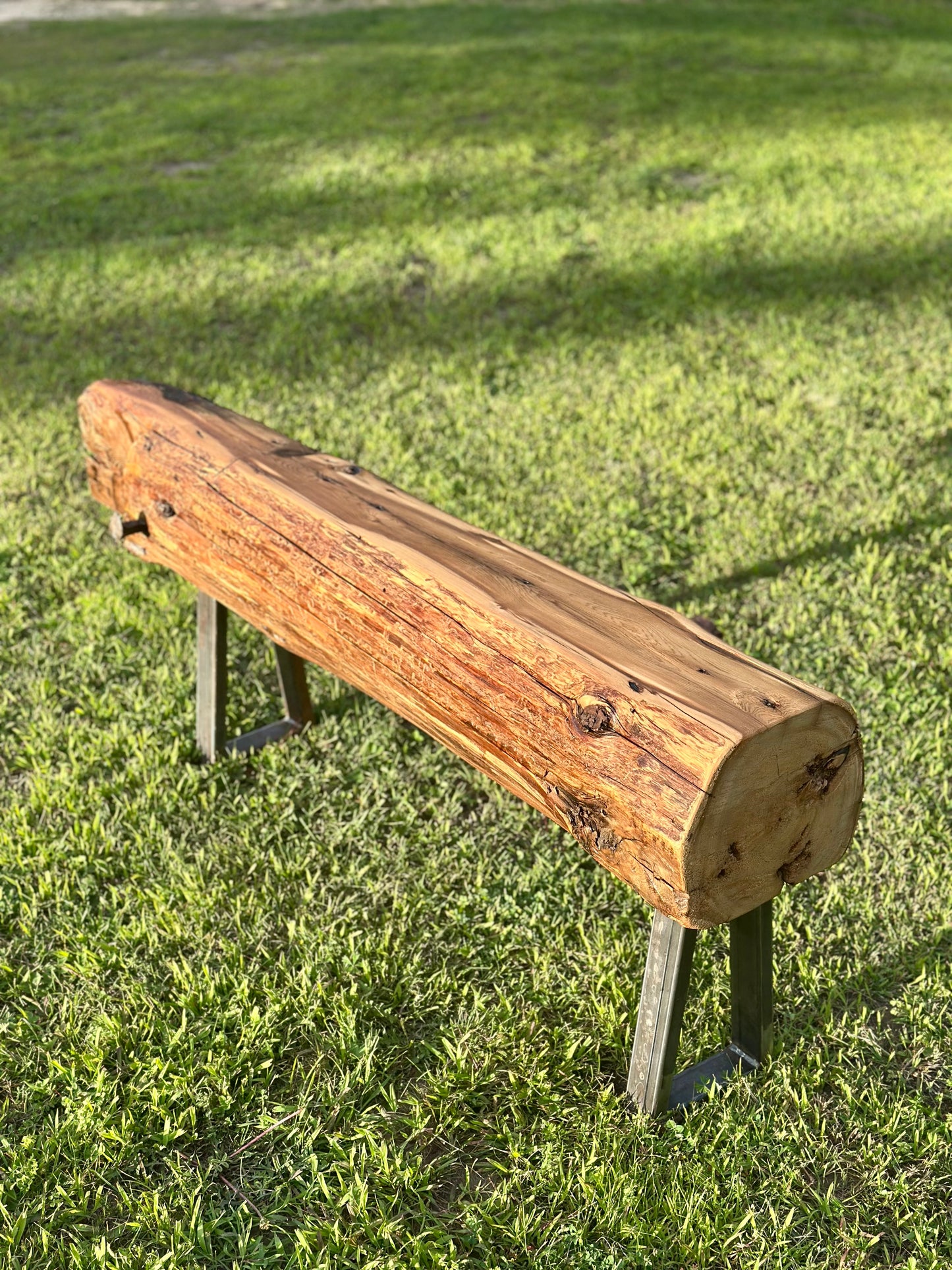 5’ L Rustic Reclaimed Cedar Wood Beam Bench
