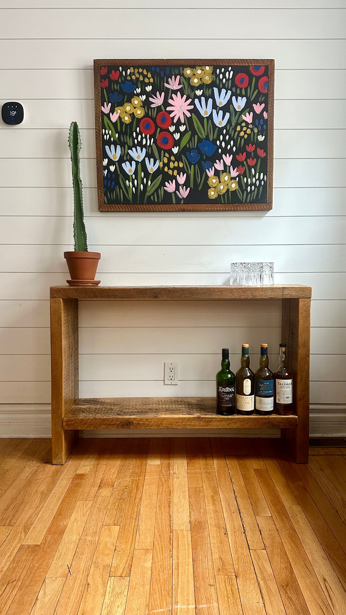3 1/2’ Rustic Wood Minimalist Console Table