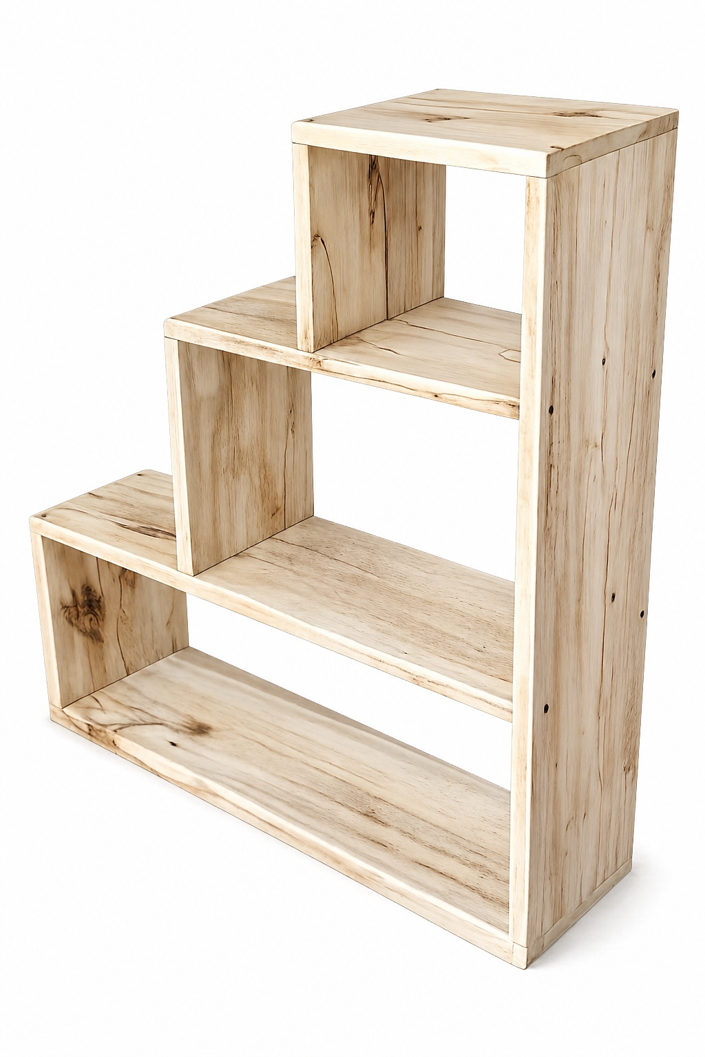 Rustic Poplar Wood Shelf / Bookcase
