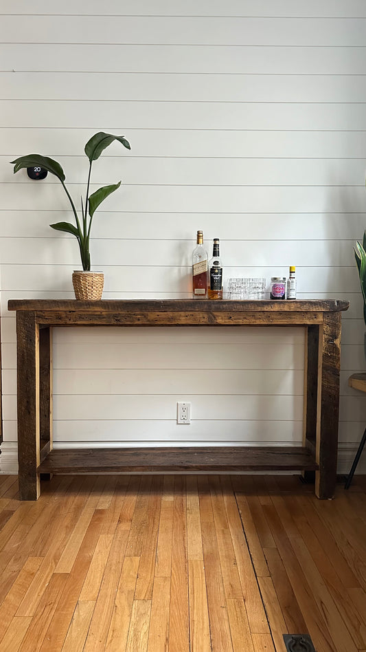 5’ L Rustic Wood Bar / Entryway Table