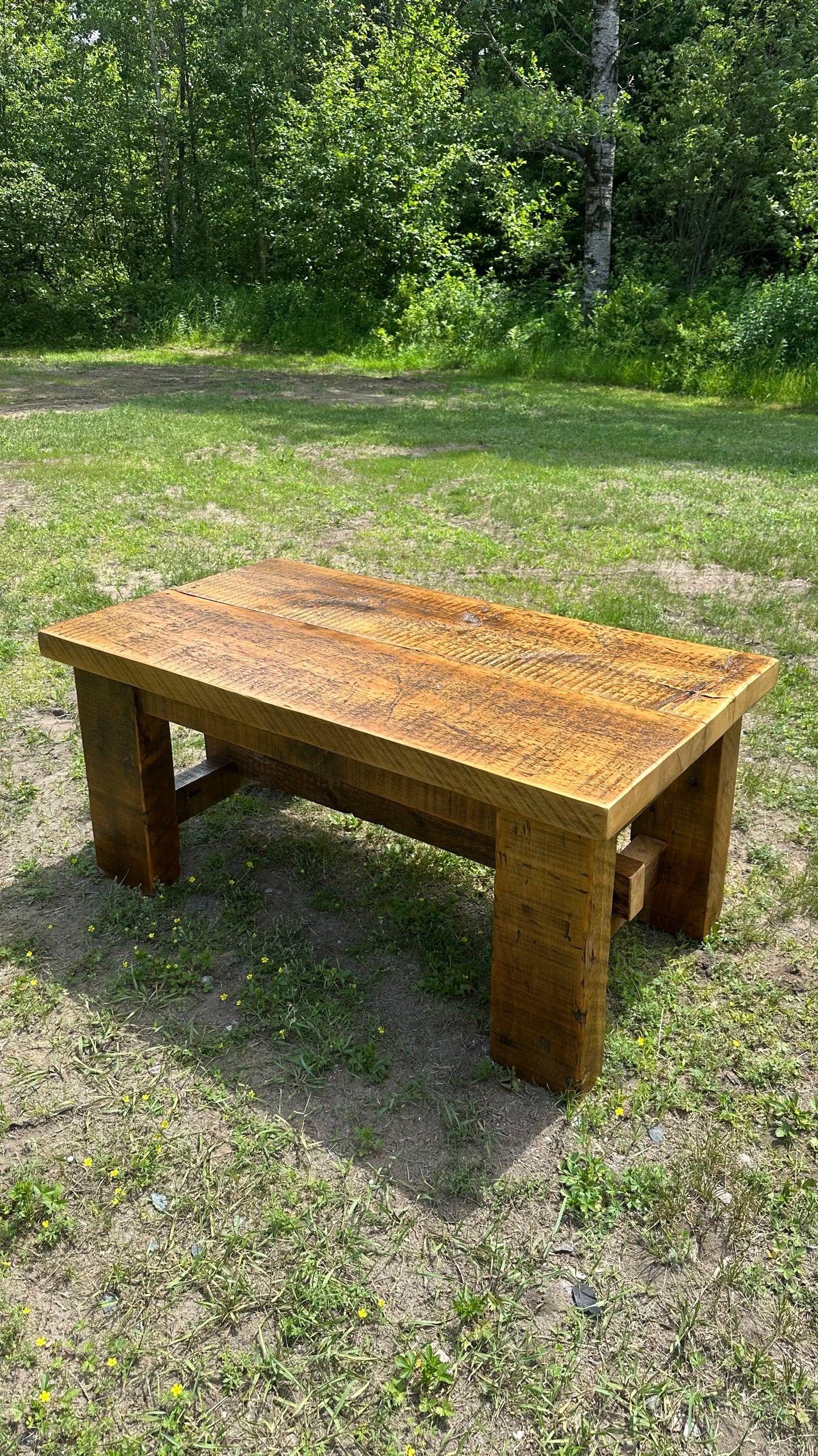 4’ L Rustic Reclaimed Wood Coffee Table
