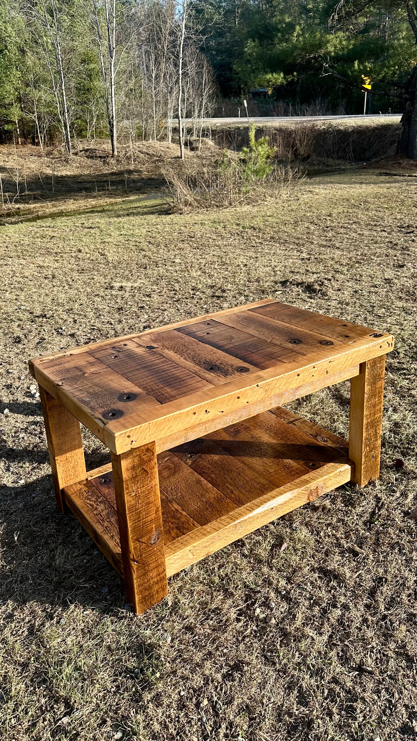 3’ L Rustic Reclaimed Wood Coffee Table