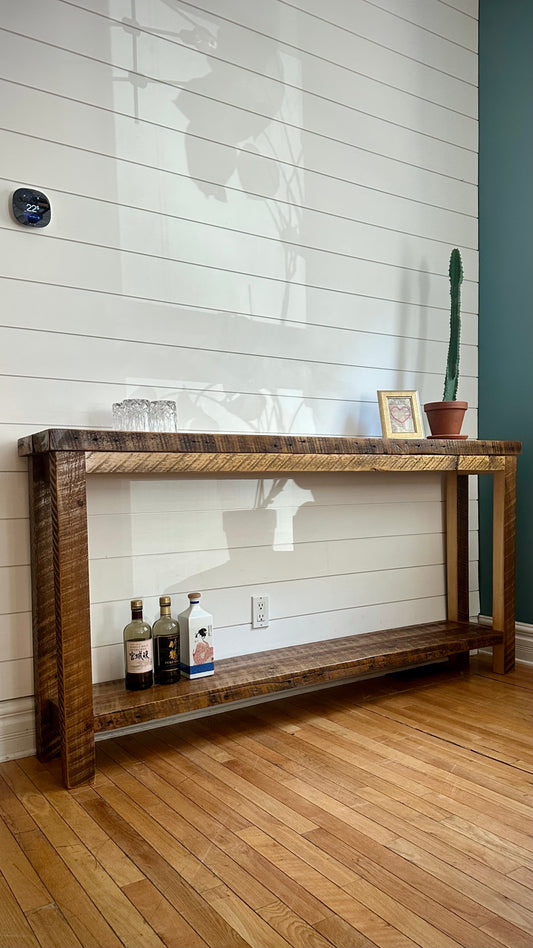 6’ L Rustic Reclaimed Wood Console Table