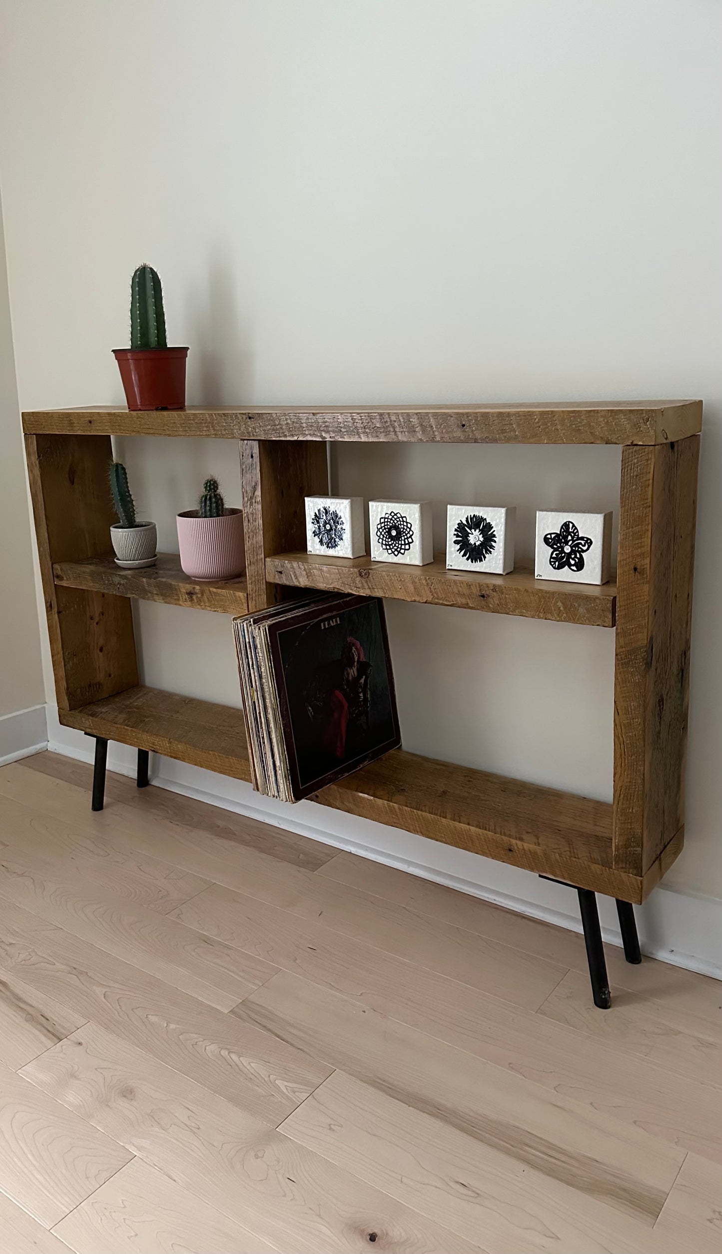 4 1/2’ L Rustic Wood Minimalist Console Table