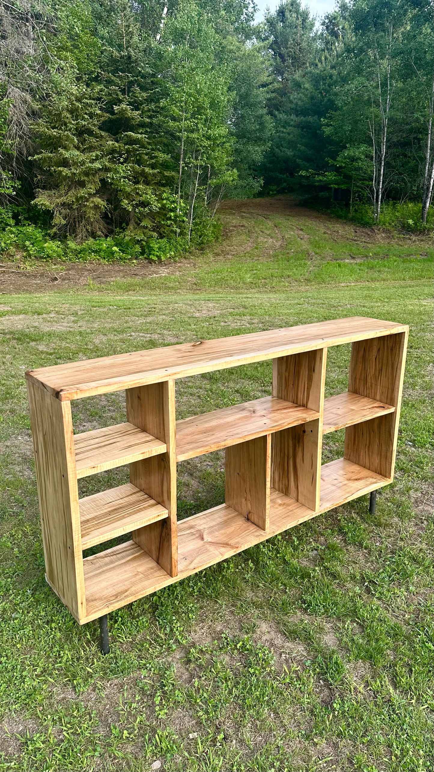 4.5' L Rustic Maple Wood Console Table