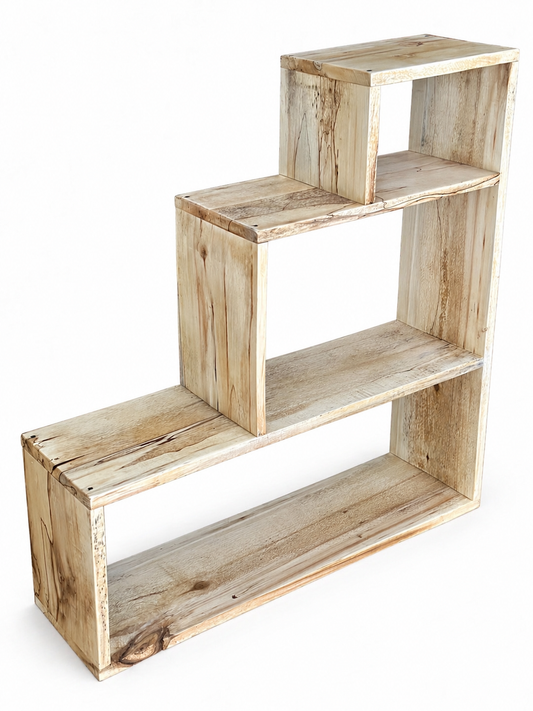 Rustic Poplar Wood Shelf / Bookcase