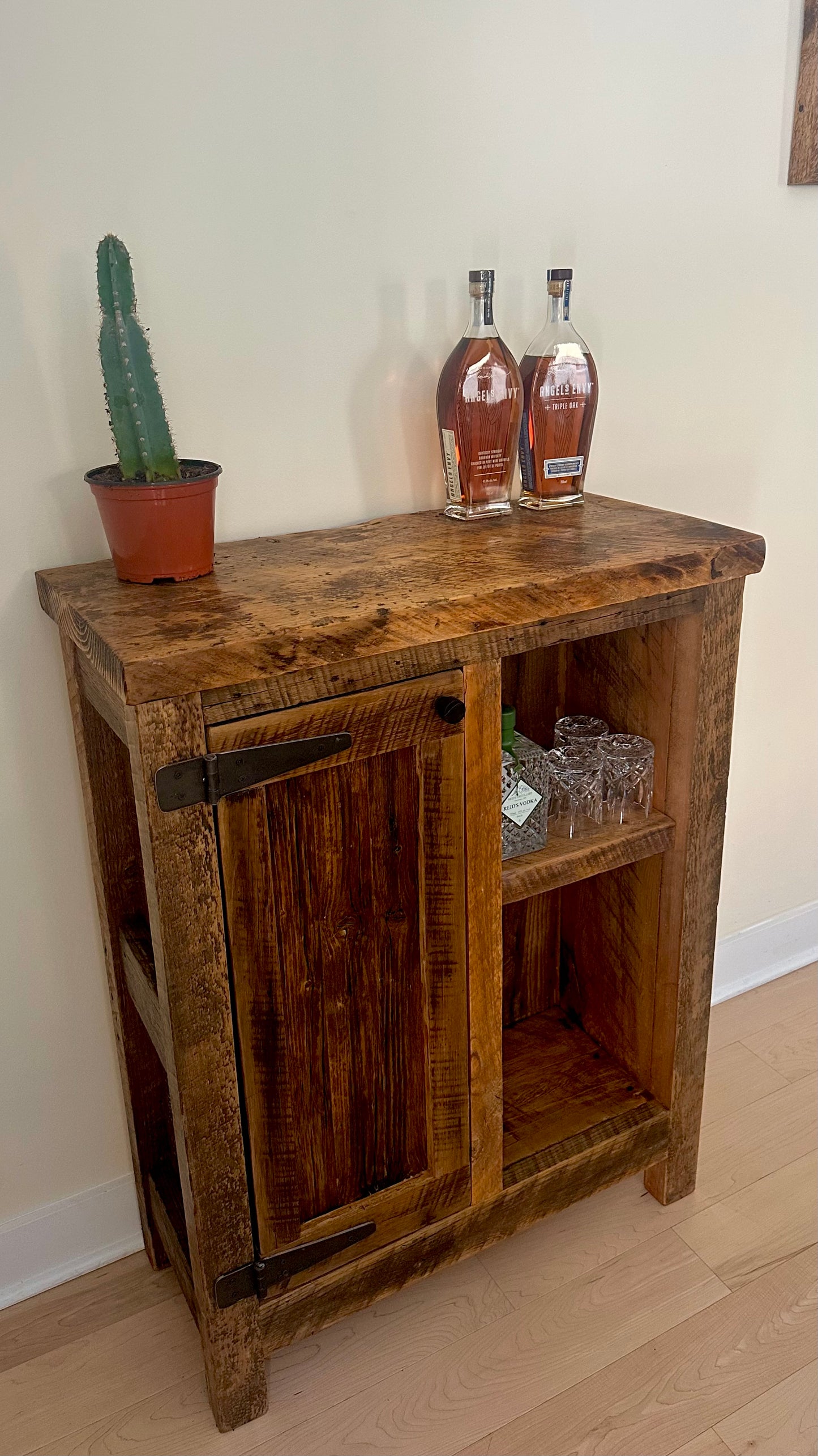 Rustic Wood Bar / Kitchen Cabinet