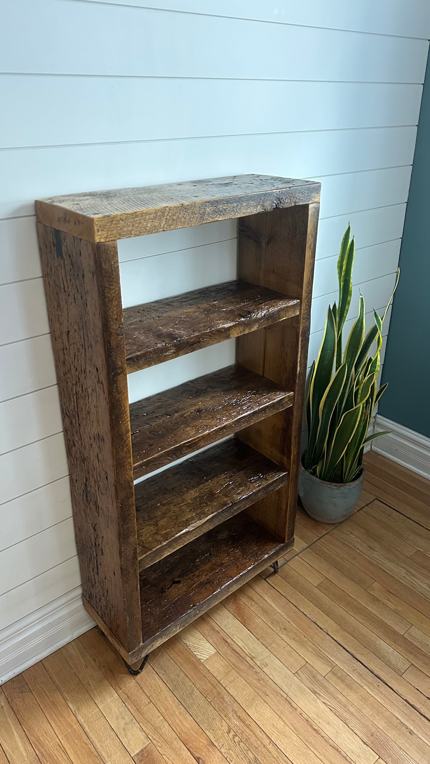 4’ H Rustic Wood Bookcase