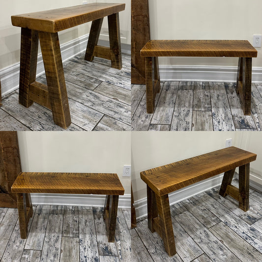3’ L Rustic Wood Minimalist Style Bench