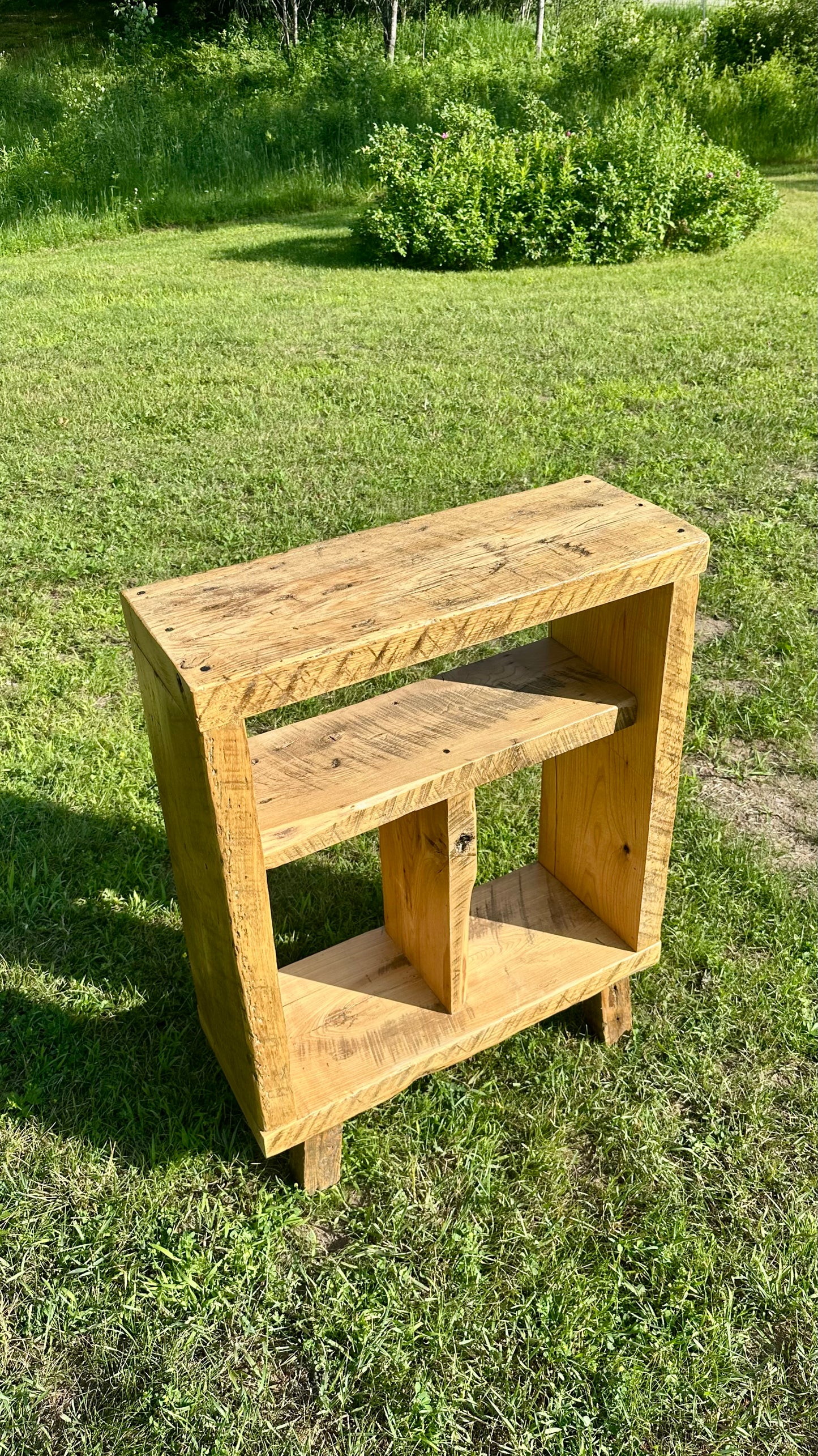 2’ L Rustic Ash Wood Side / Entryway Table