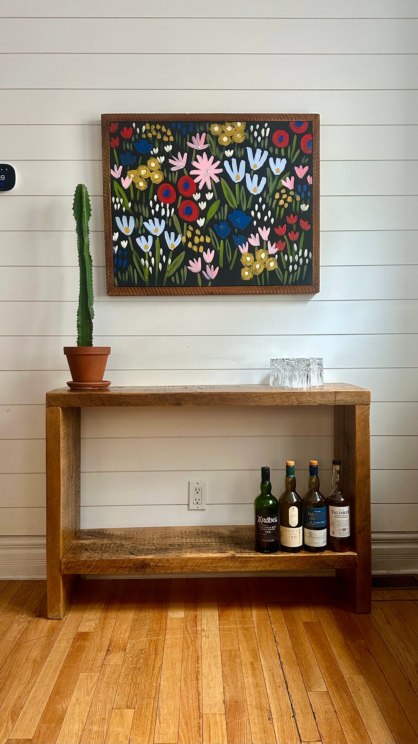 3 1/2’ Rustic Wood Minimalist Console Table
