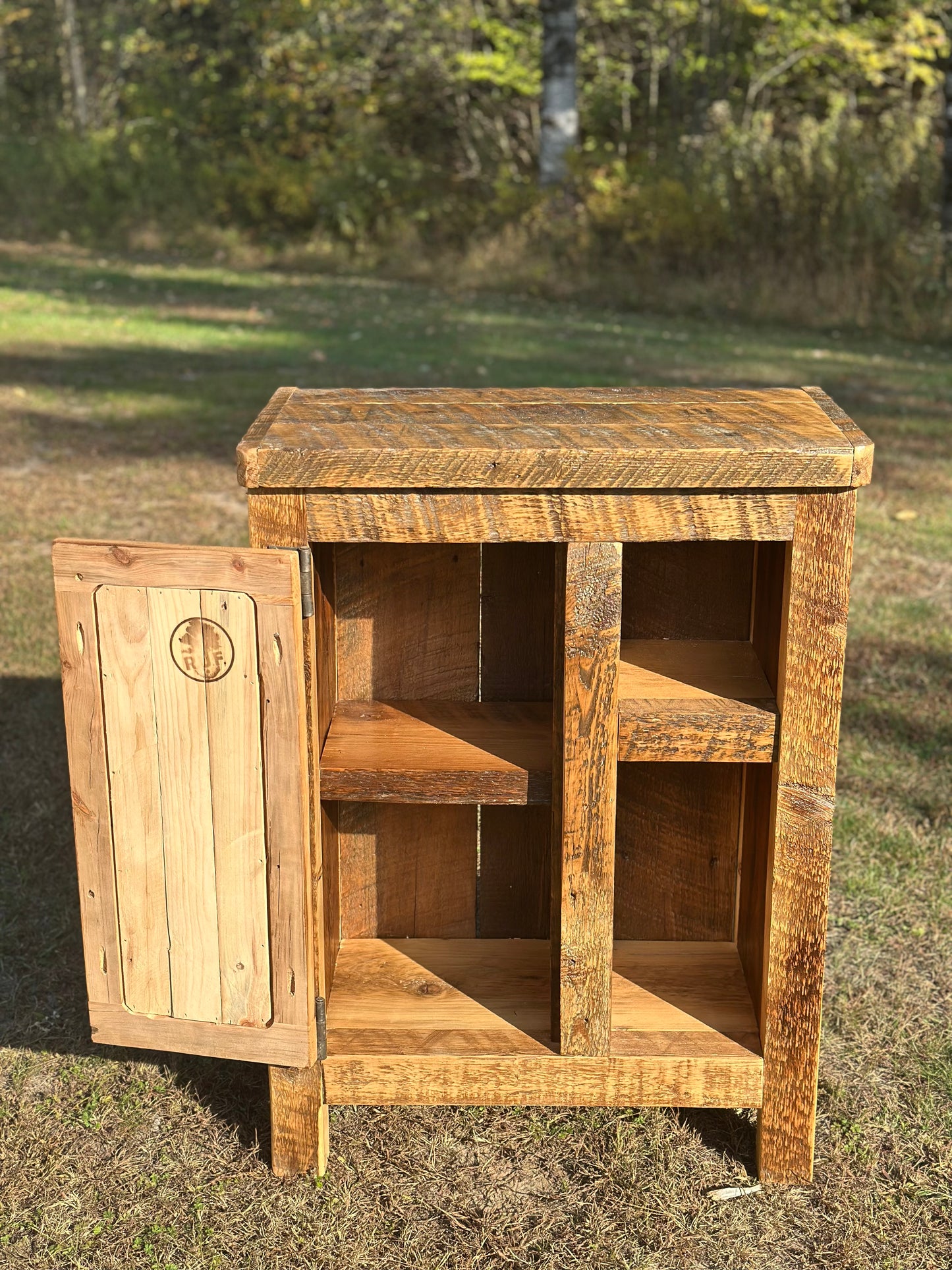 27” L Rustic Reclaimed Wood Compact Cabinet