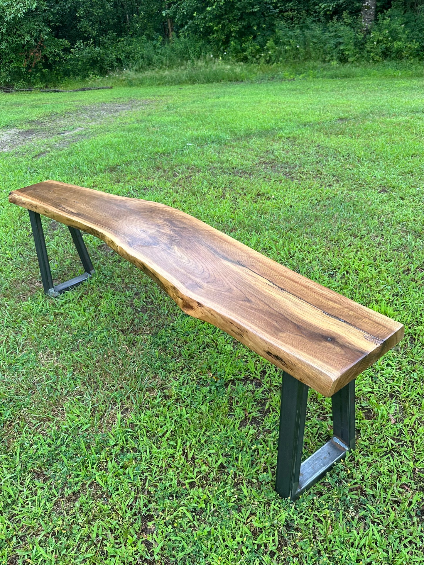 5’ L Rustic Black Walnut Narrow Bench / Table