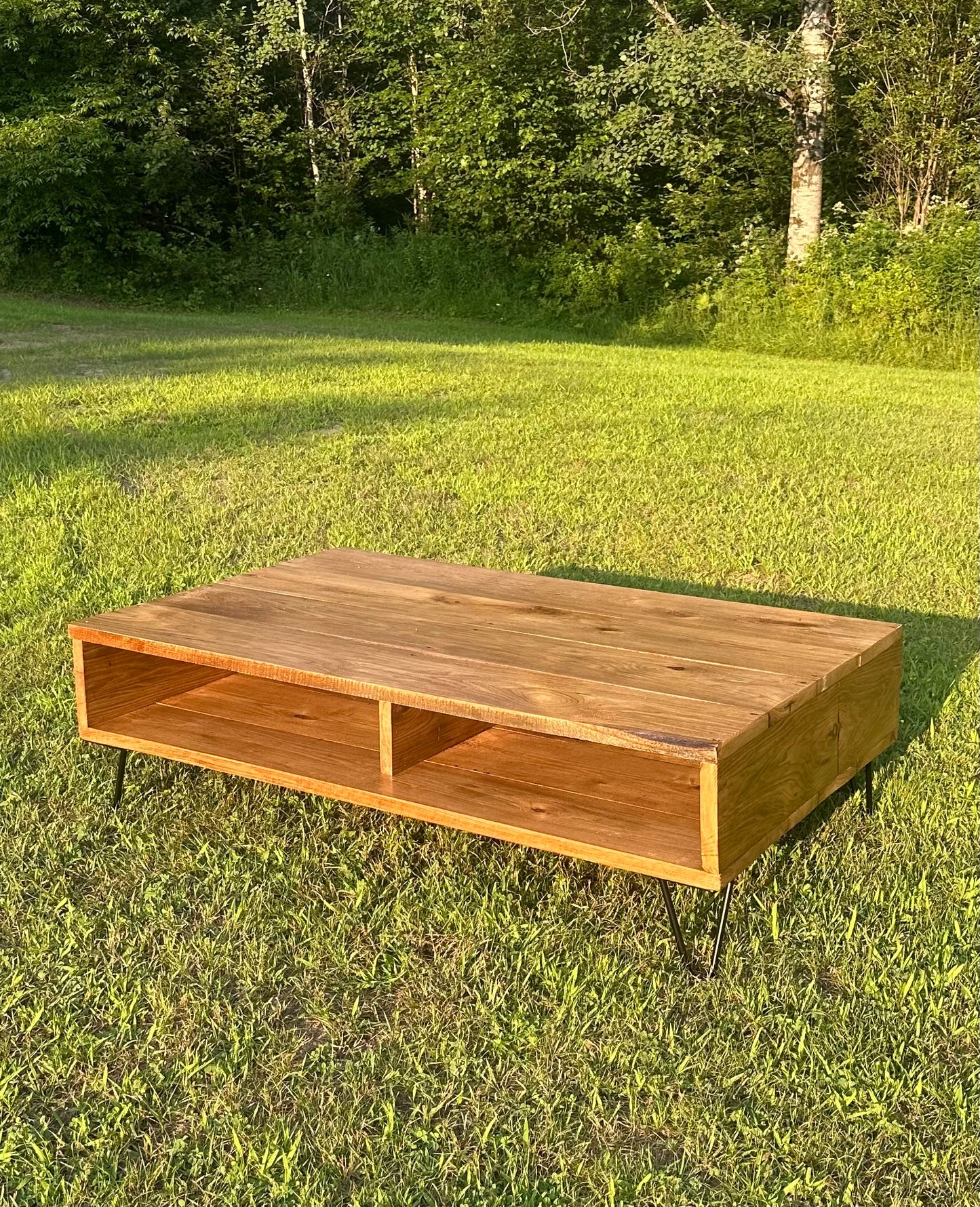 Rustic Retro Inspired Wood Coffee Table