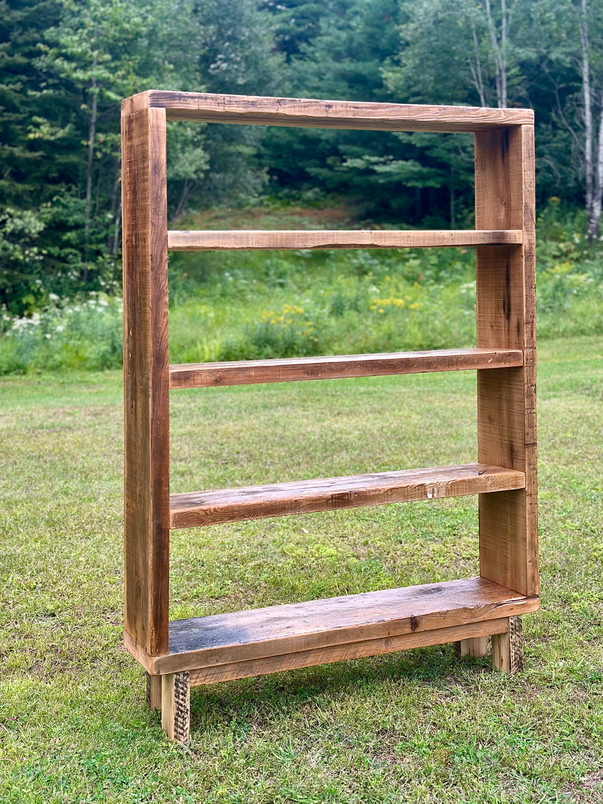 4' L Rustic Wood Bookcase / Shelf