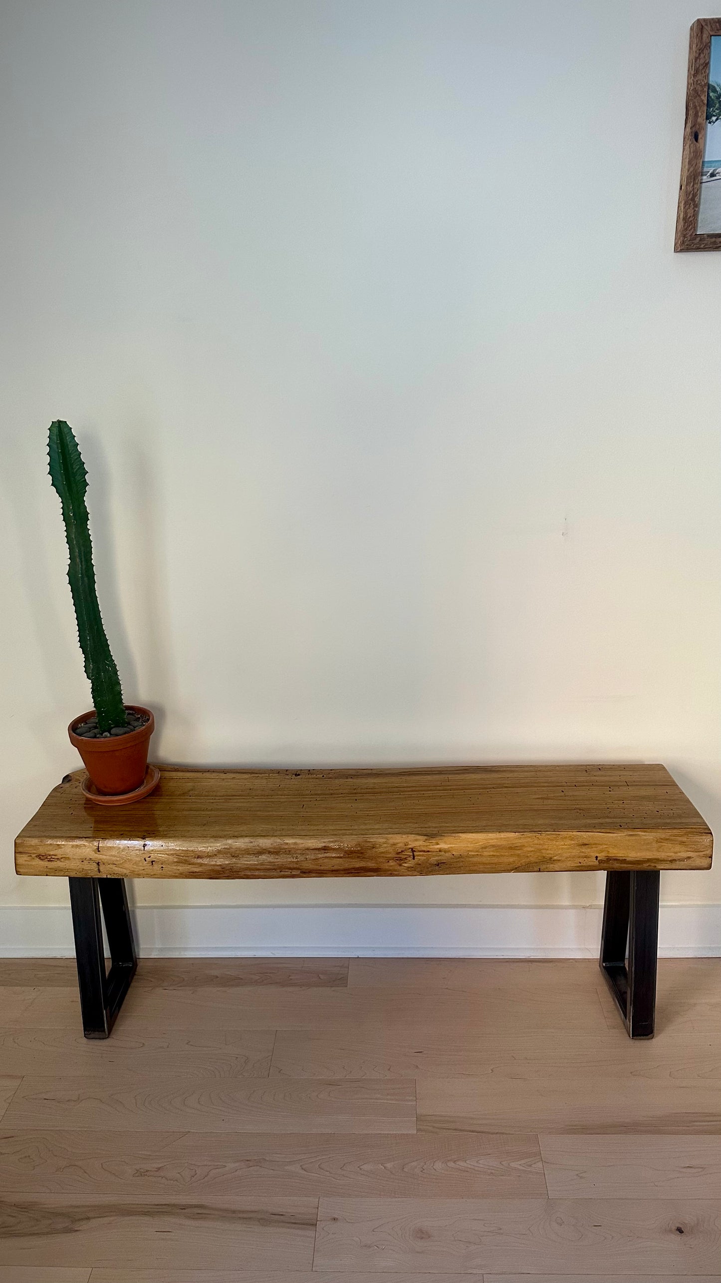 4’ Rustic Live Edge Butternut Bench