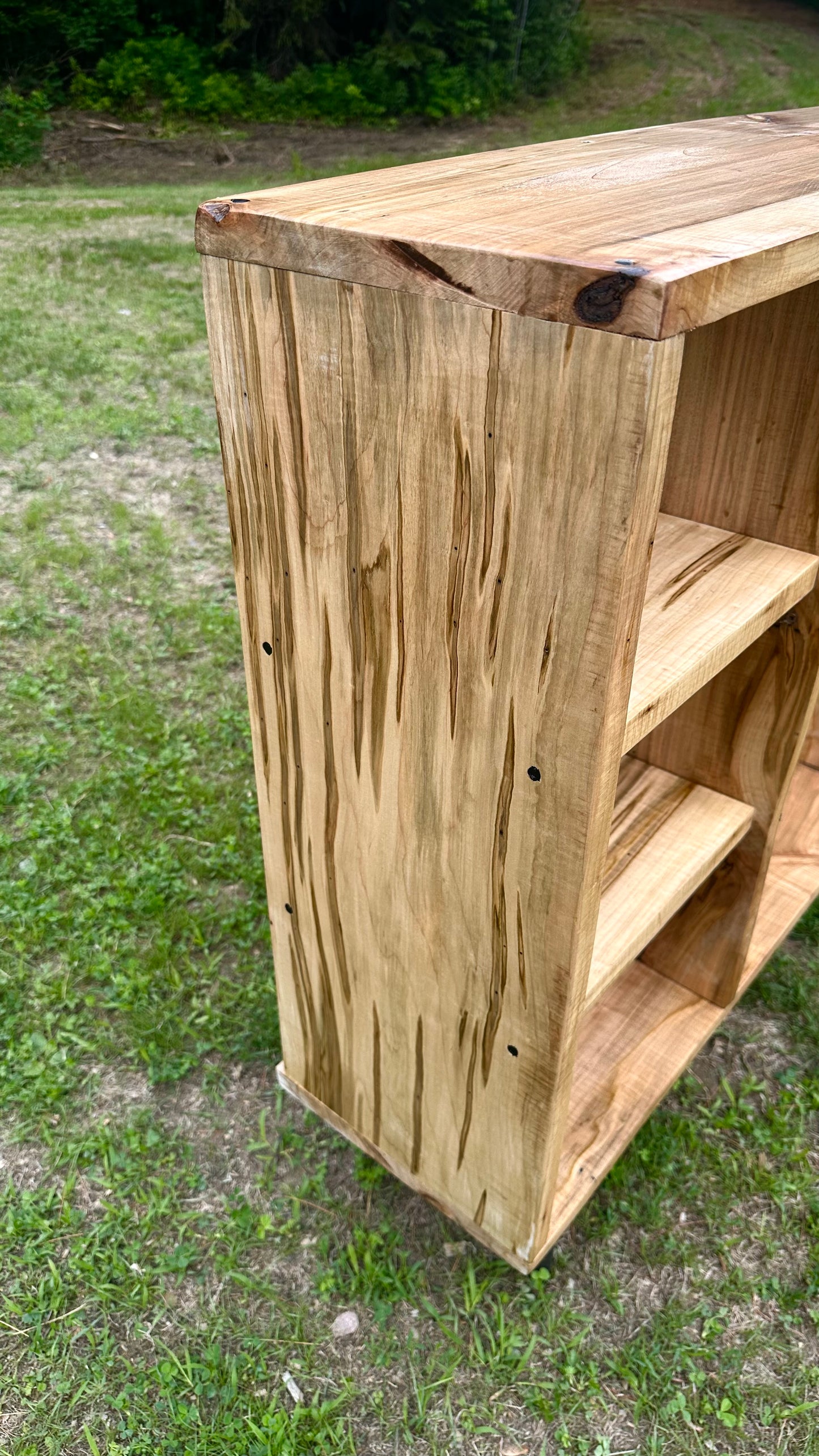 4.5' L Rustic Maple Wood Console Table