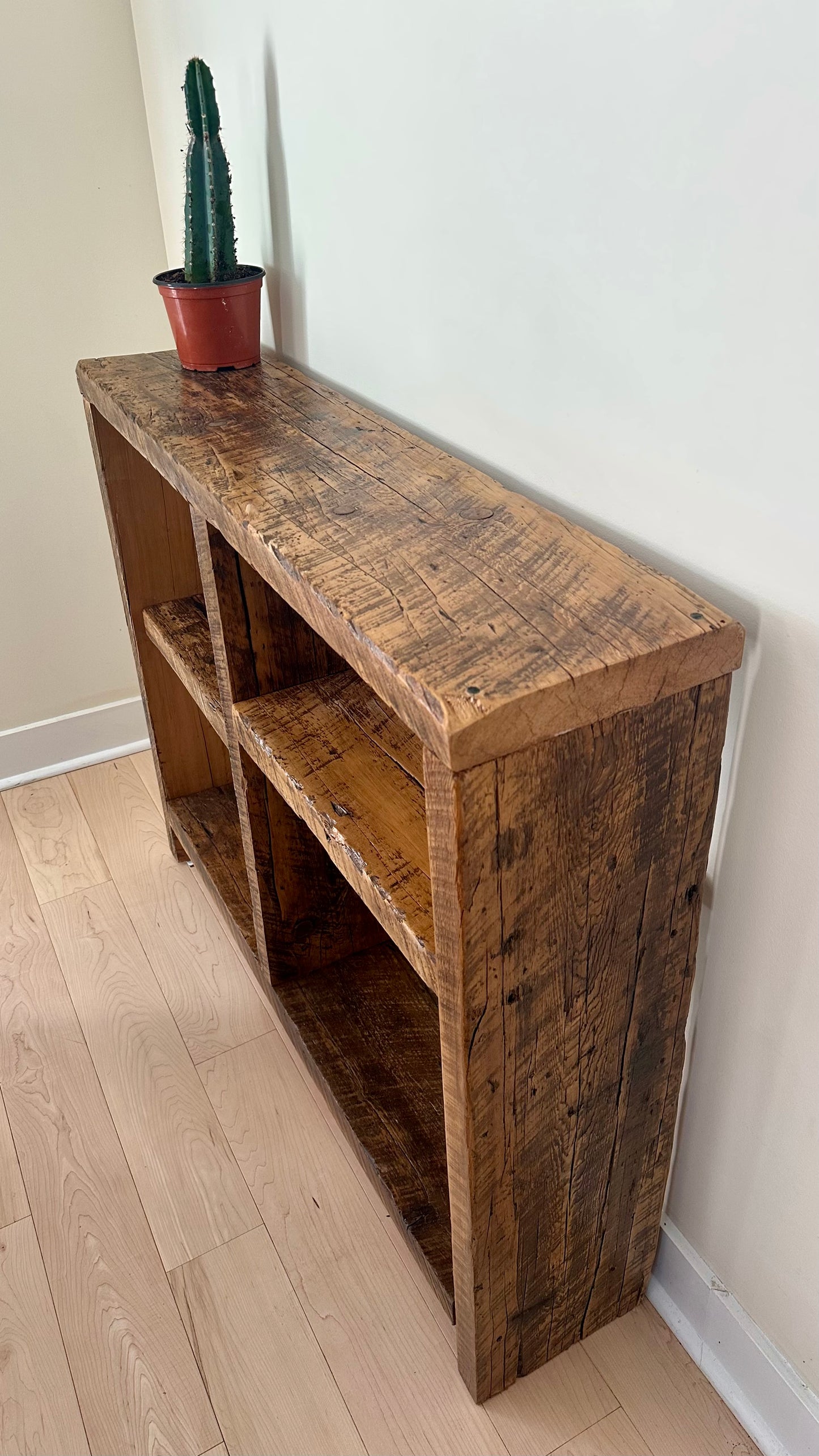 3.5' L Rustic Wood Console / Bar Table