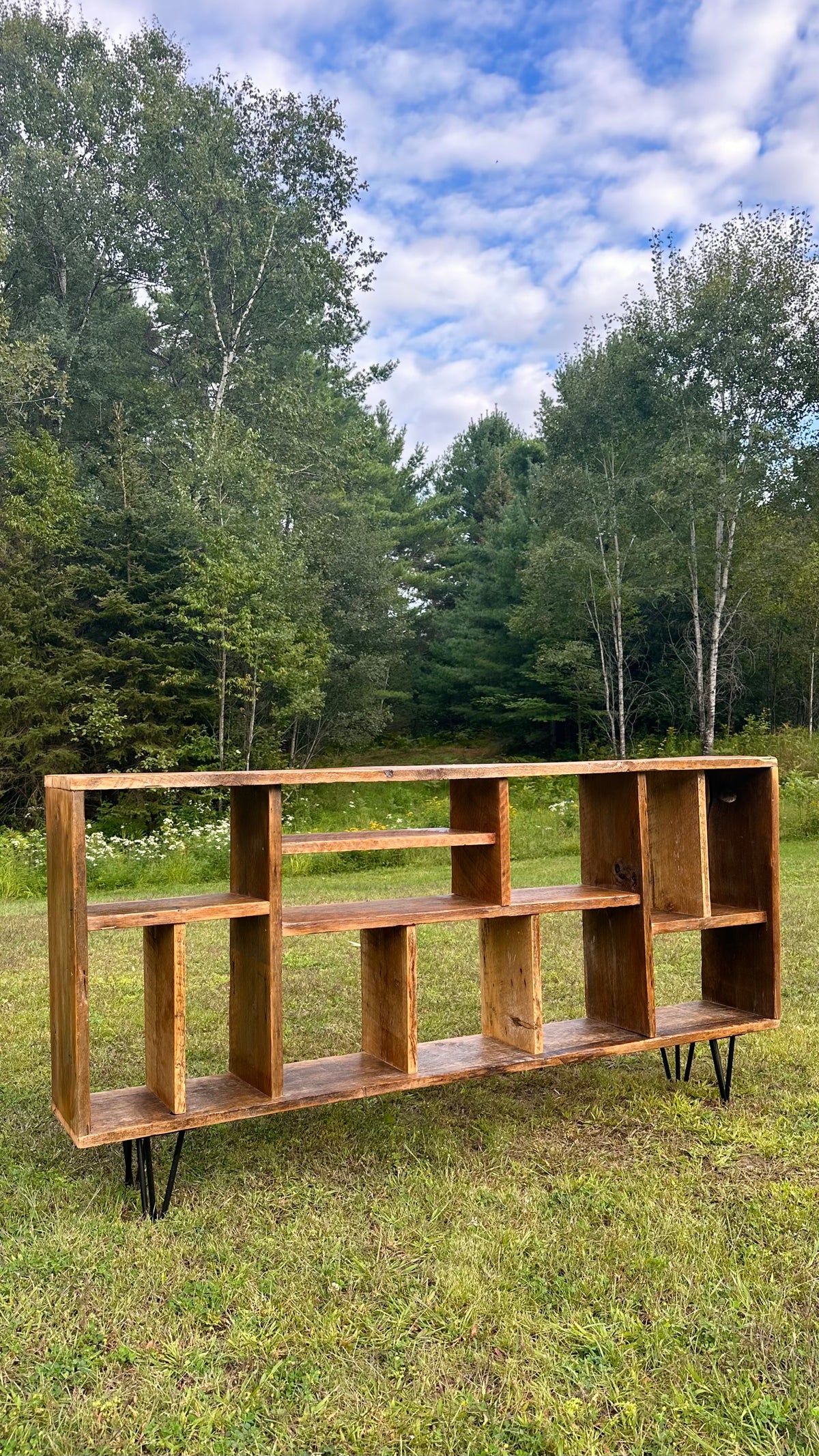 6' L Rustic Reclaimed Wood Media / Console Table