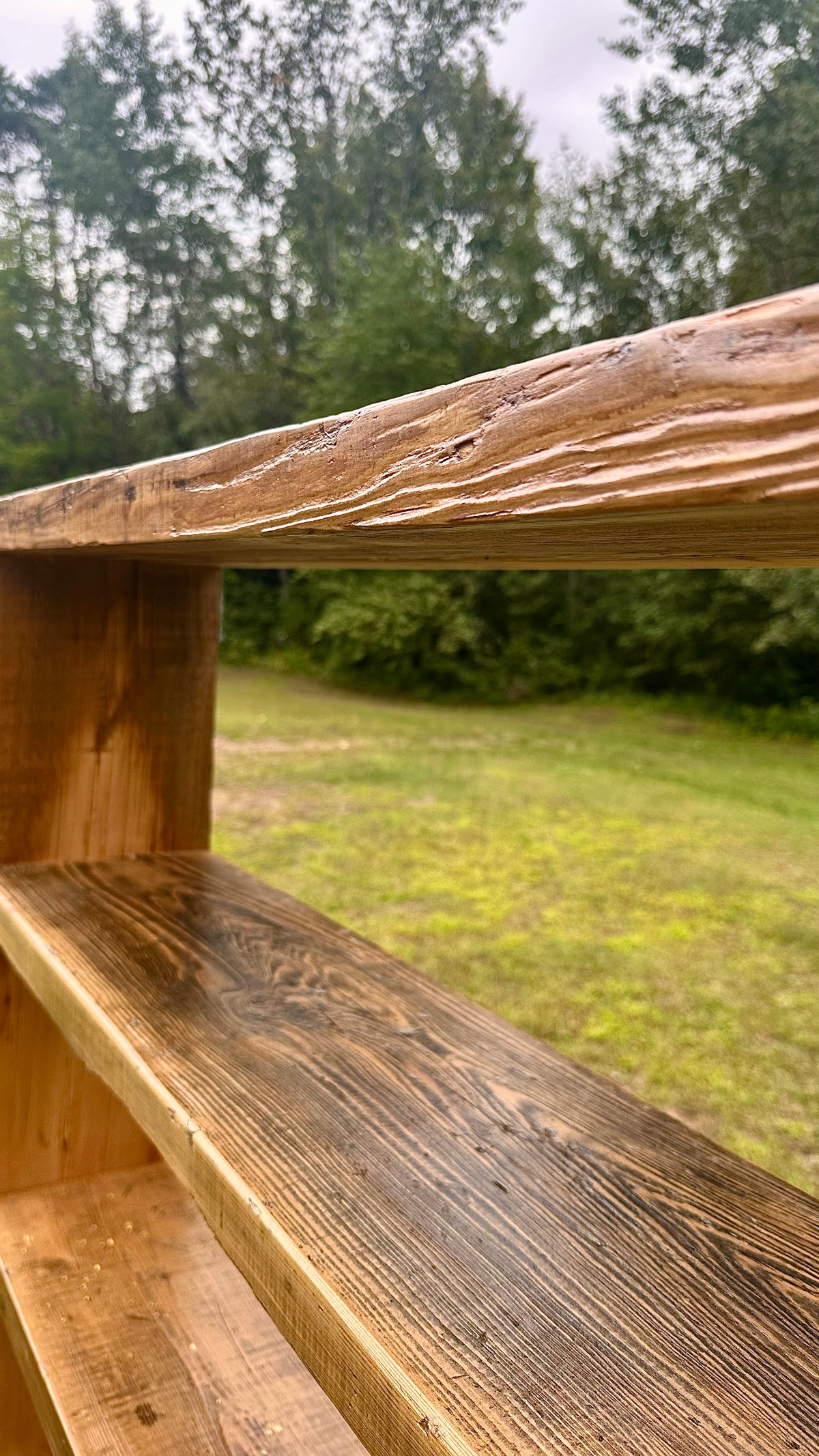 4' L Rustic Wood Bookcase / Shelf