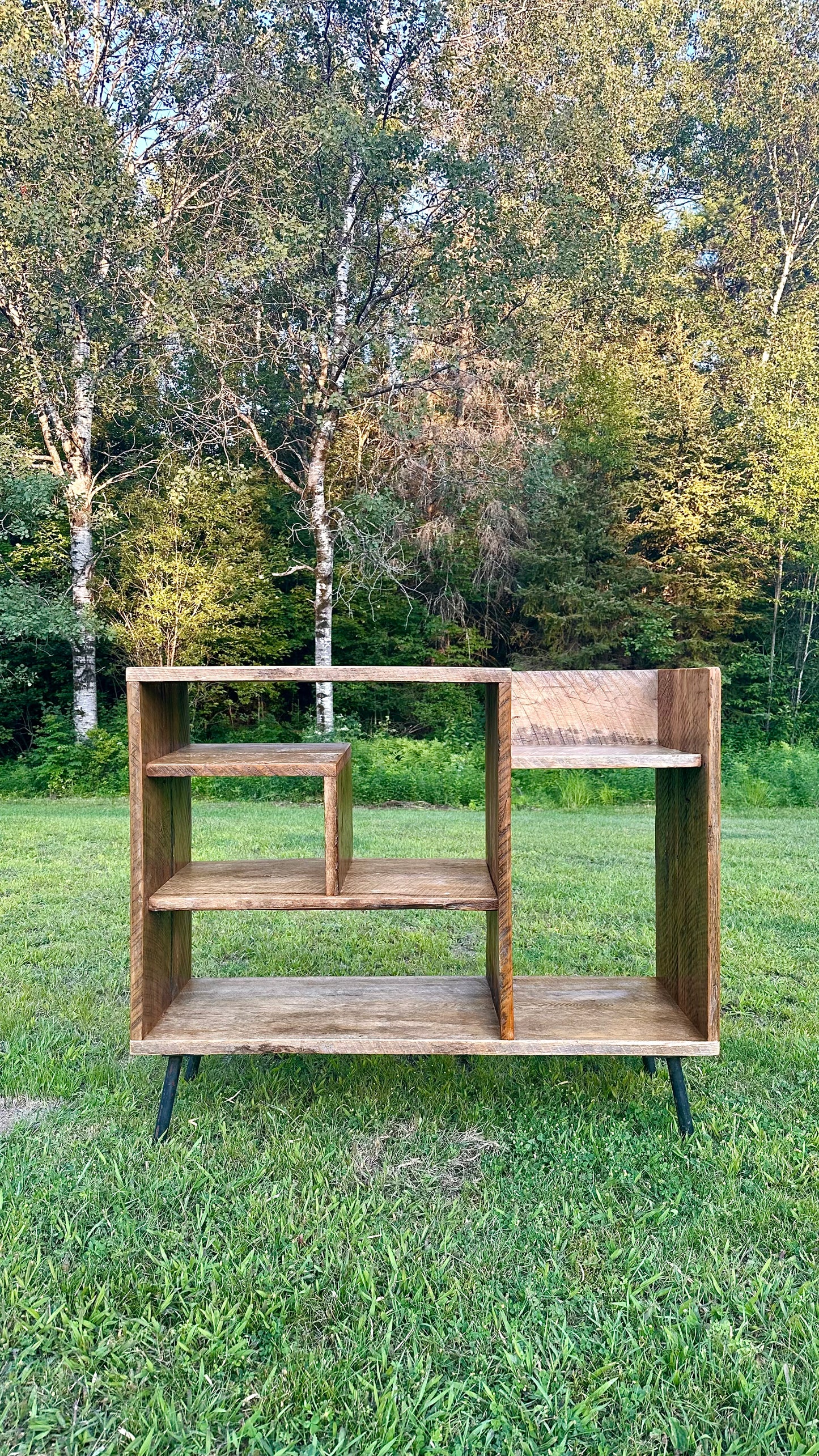 3.5' L Rustic Reclaimed Wood Retro Style Table