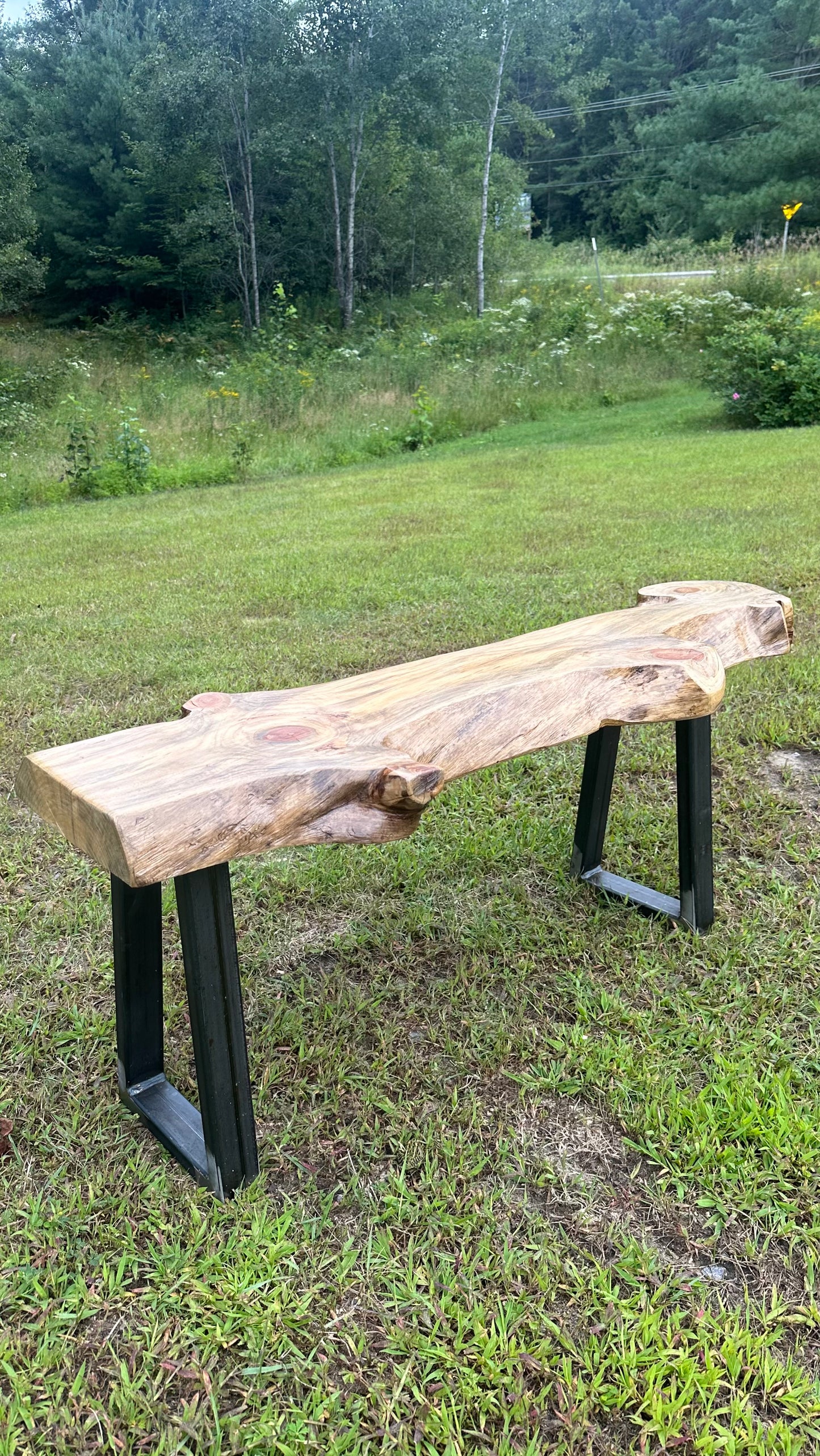 4’ Rustic Live Edge Wood Bench / Table
