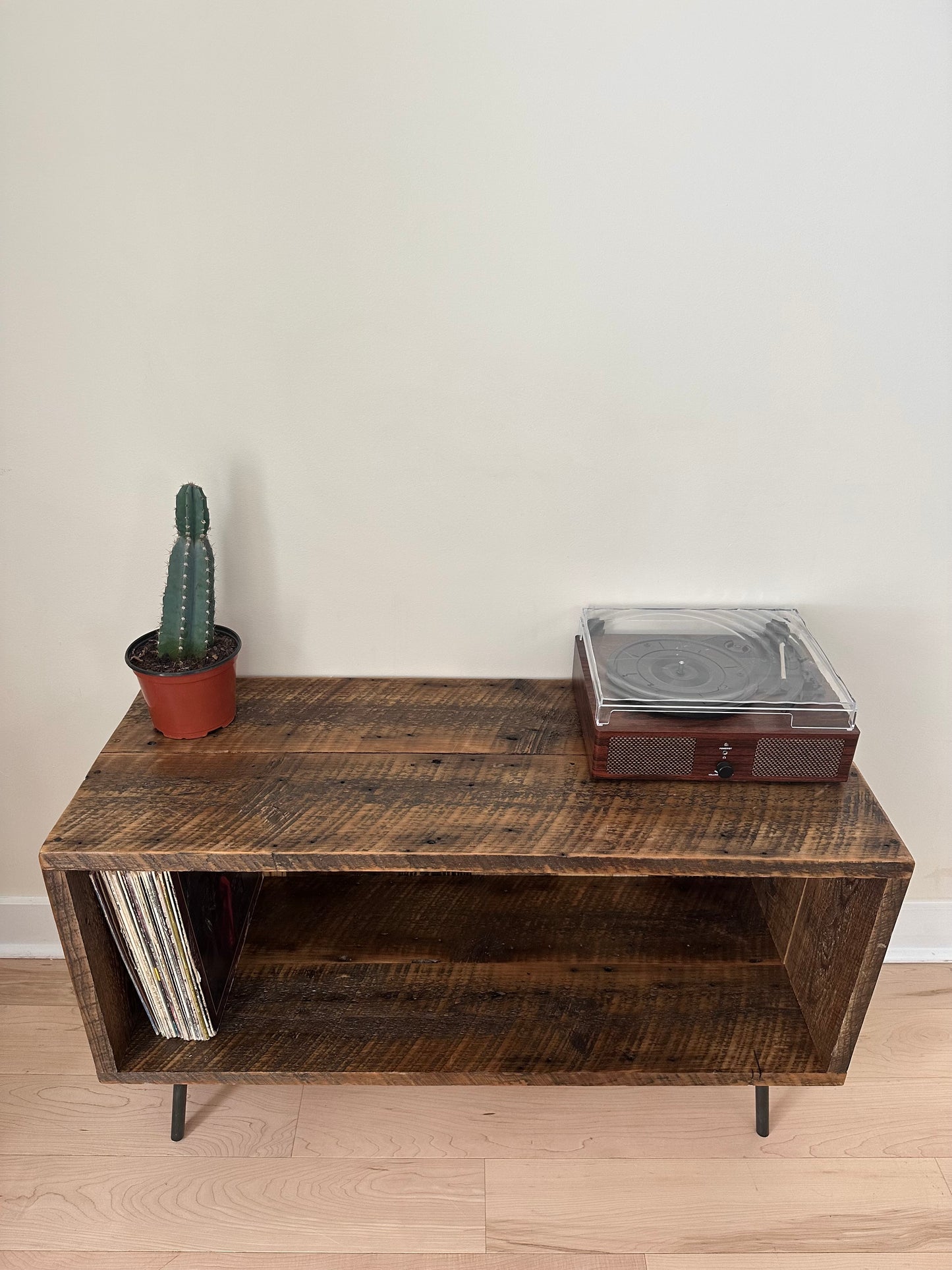 40” L Rustic Wood MCM Style Table