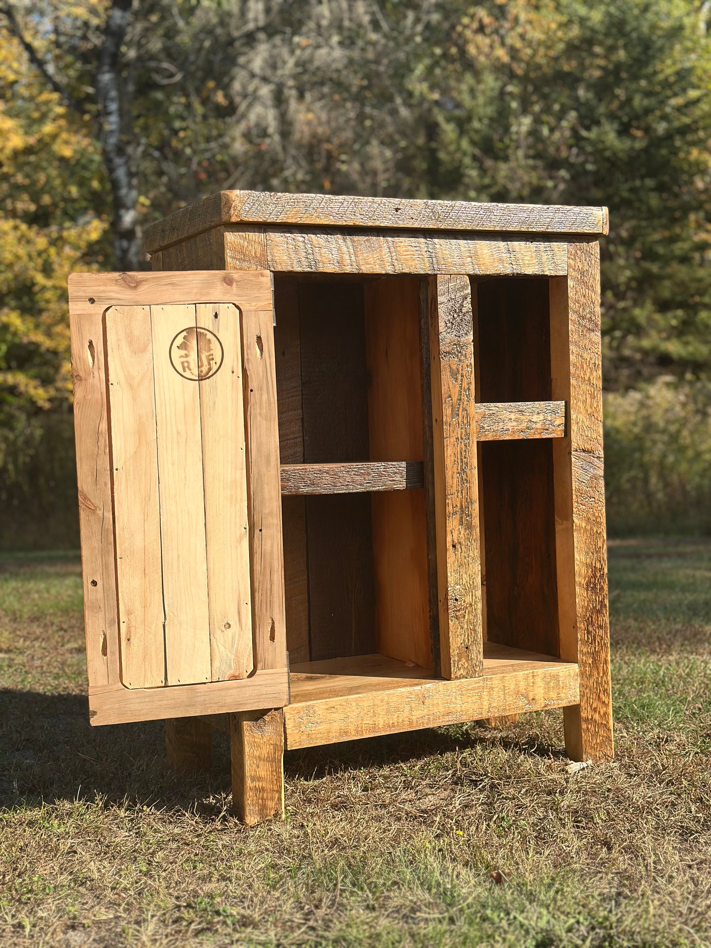 27” L Rustic Reclaimed Wood Compact Cabinet