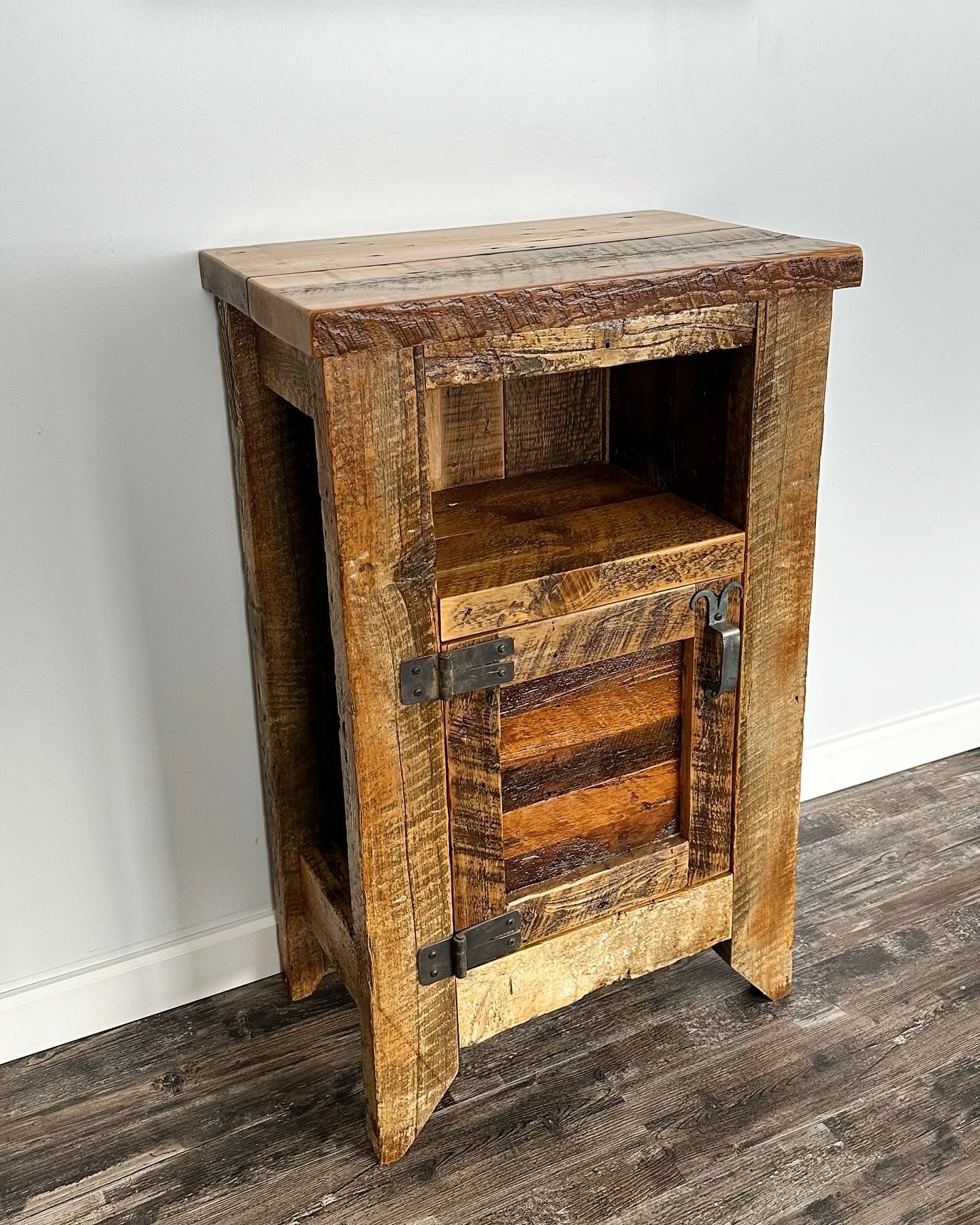 Rustic Reclaimed Wood Medieval Inspired Cabinet
