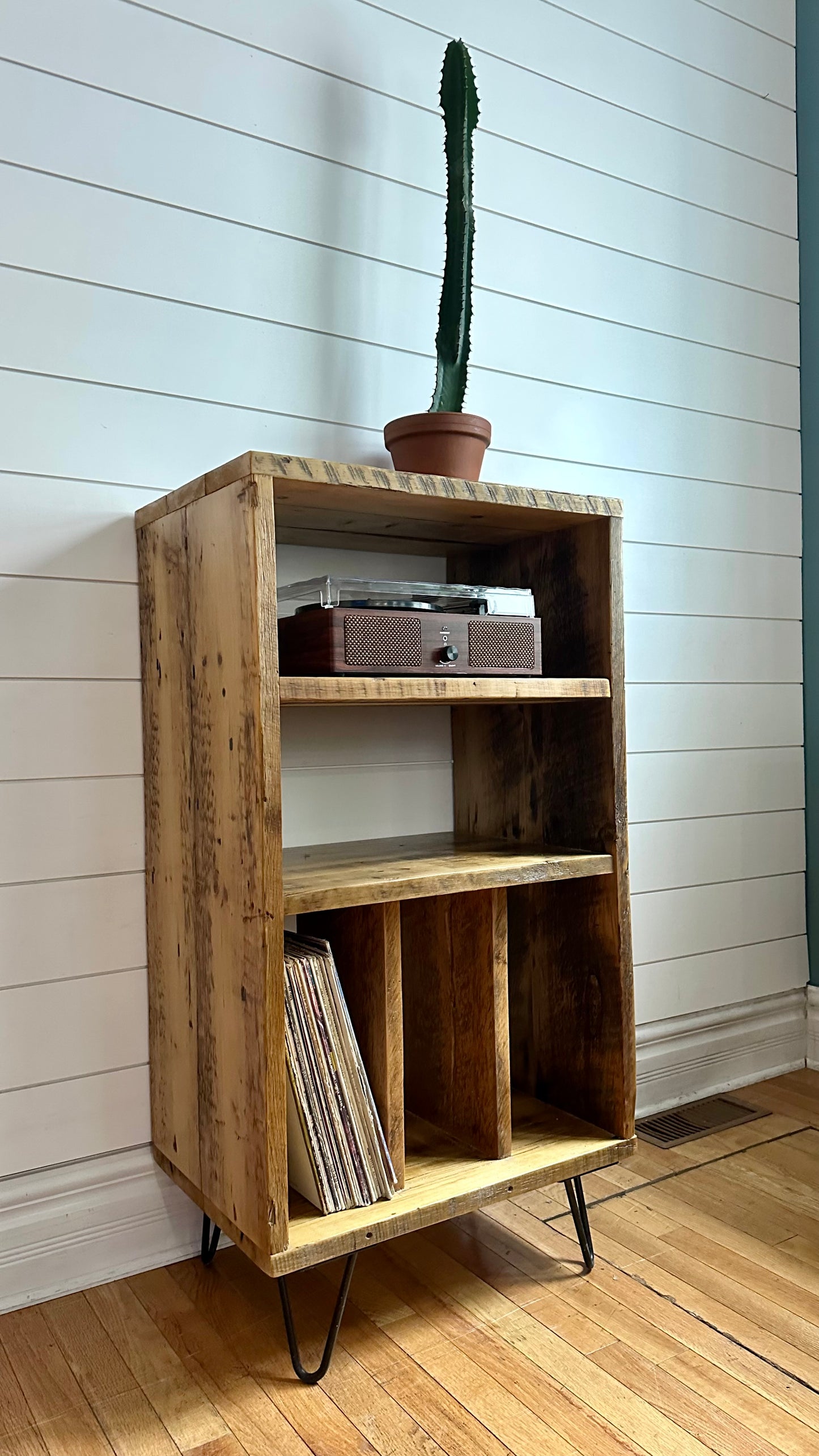 Rustic Wood Media Stand / Bookcase