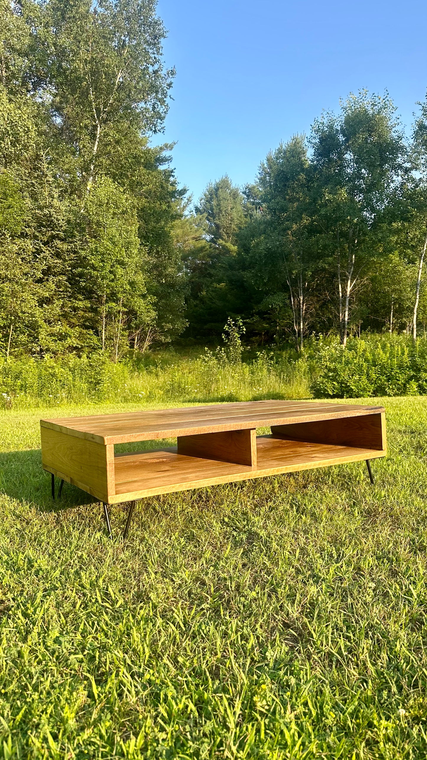 Rustic Retro Inspired Wood Coffee Table