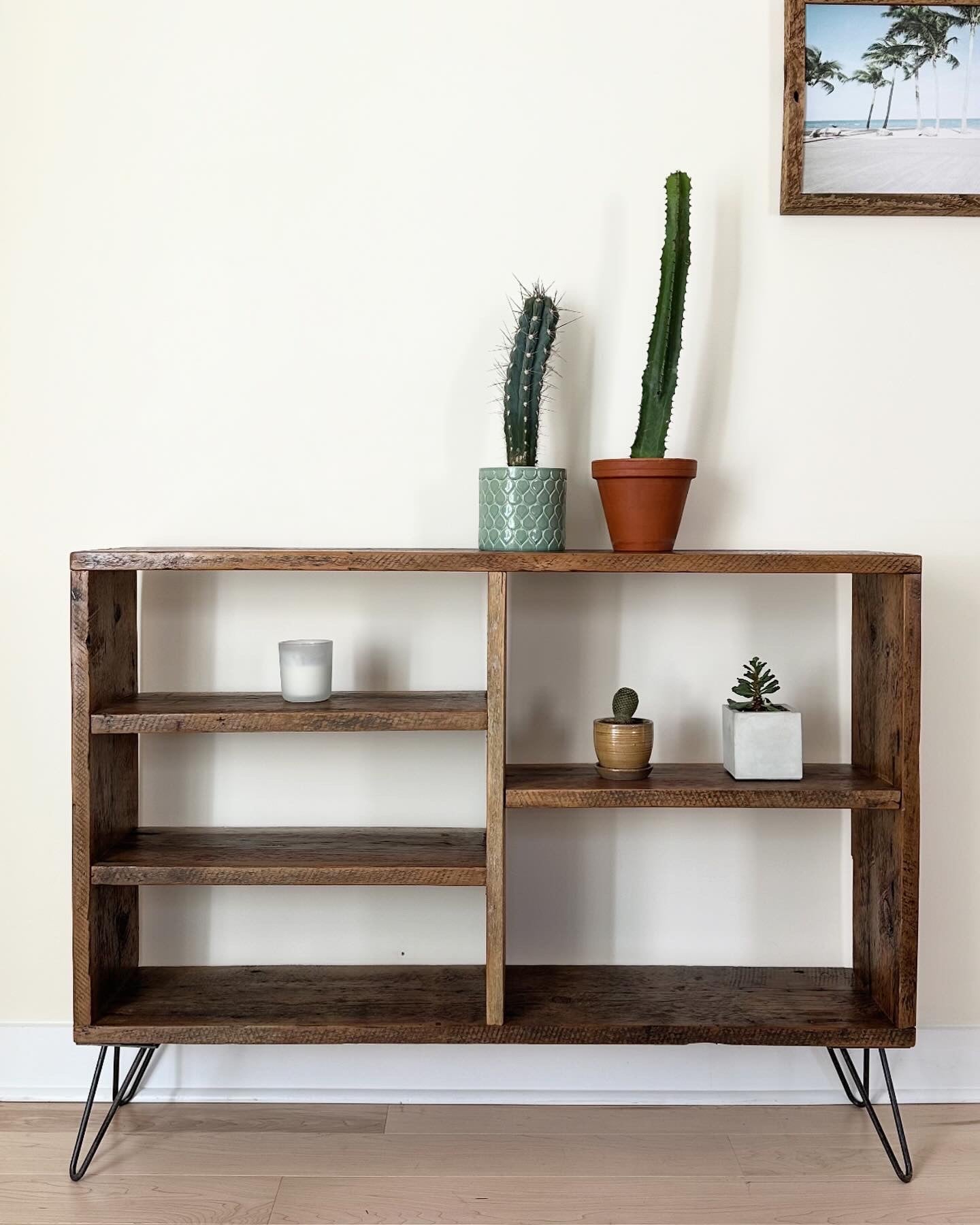 4’ Rustic Wood Minimalist Console Table