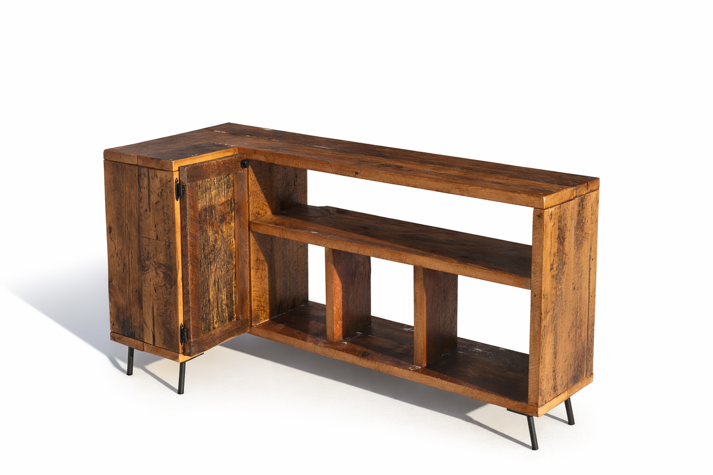 4’ L L-Shaped Wood Cabinet