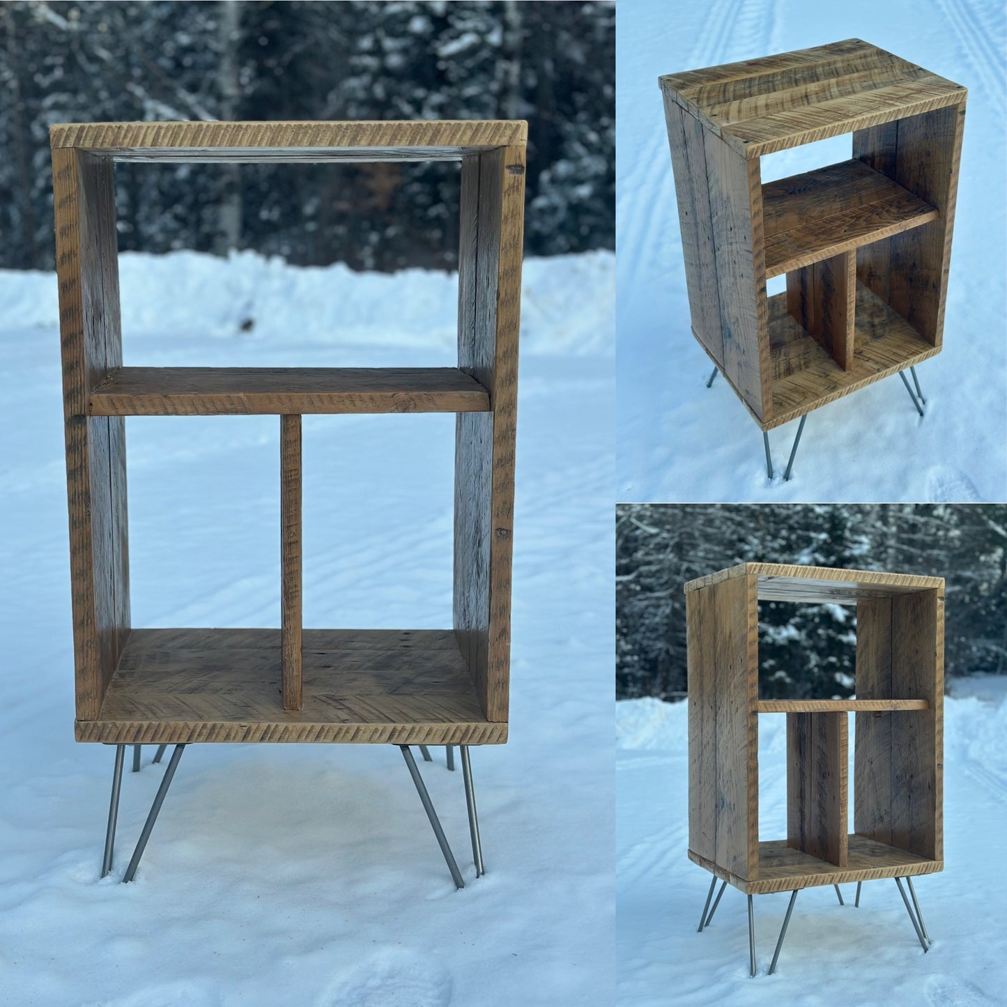 Rustic Reclaimed Wood Vinyl / Media Table